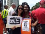 Parents United's Helen Gym and Temwa Wright traveled to Harrisburg in June for a statewide rally for school funding.