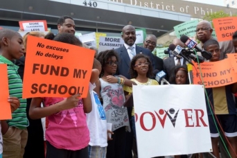 Parents United partnered with P.O.W.E.R. - an alliance of hundreds of faith-based congregations - to demand full funding for Philadelphia schools and the institution of a statewide funding formula. (Photo: Philadelphia Tribune)