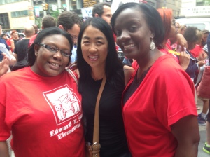 Parents United is well represented by members Kendra Brooks, Helen Gym and Sophia Saunders, among others.